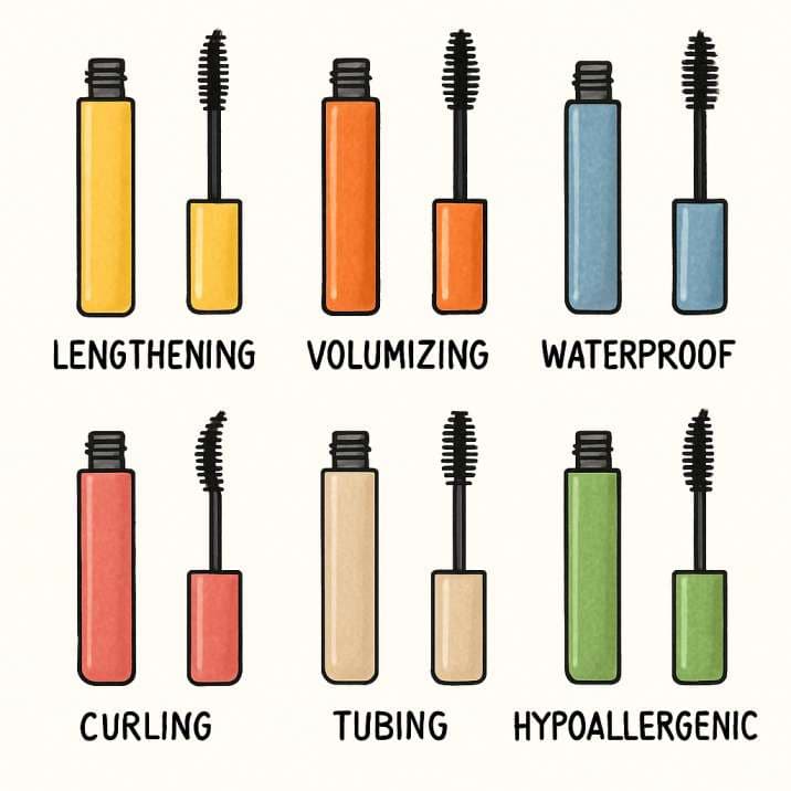 Different types of mascara tubes and their effects